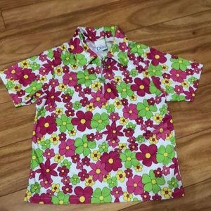 Vintage daisy collard shirt